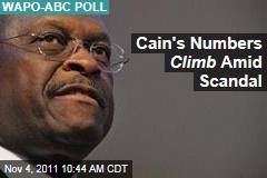 Herman Cain's Poll Numbers Climb Amid Sex-Harassment Scandal