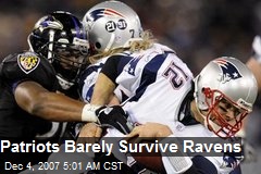 Patriots Barely Survive Ravens
