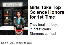Girls Take Top Science Honors for 1st Time