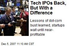 Tech IPOs Back, But With a Difference