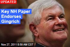 New Hampshire Newspaper Union Leader Endorses Newt Gingrich