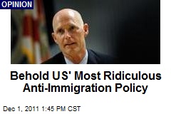 Behold US&#39; Most Ridiculous Anti-Immigration Policy