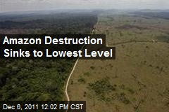 Amazon Destruction Sinks to Lowest Level