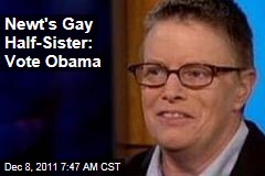 Candace Gingrich-Jones, Newt Gingrich's Lesbian Half-Sister: Vote Obama