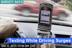 Texting While Driving Surges