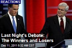 Reactions: Newt Gingrich Won Last Night's Debate, Mitt Romney Lost