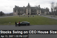 Stocks Swing on CEO House Size