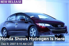 Honda Shows Hydrogen Is Here