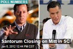 South Carolina Poll Has Mitt Romney Ahead of Rick Santorum by Three Points