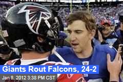 New York Giants Rout Atlanta Falcons in NFC Wild Card Game