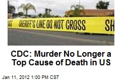 CDC: Murder No Longer a Top Cause of Death in US