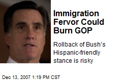 Immigration Fervor Could Burn GOP