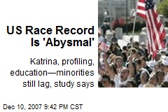 US Race Record Is 'Abysmal'