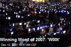 Winning Word of 2007: 'W00t'