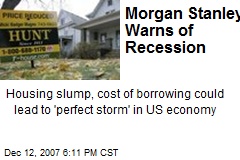 Morgan Stanley Warns of Recession