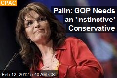 Palin: GOP Needs an &#39;Instinctive&#39; Conservative