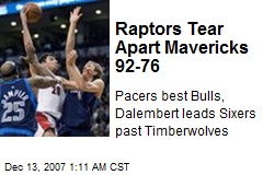 Raptors Tear Apart Mavericks 92-76
