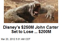 Disney&#39;s John Carter a $250M Flop
