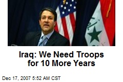 Iraq: We Need Troops for 10 More Years