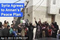 Syria Agrees to Annan&#39;s Peace Plan