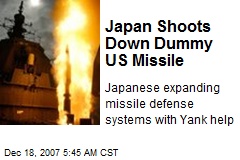 Japan Shoots Down Dummy US Missile