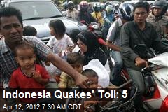 Indonesia Quakes&#39; Toll: 5