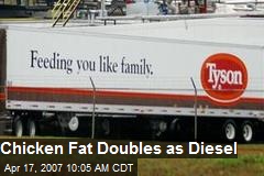 Chicken Fat Doubles as Diesel