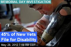 45% of New Vets File for Disability