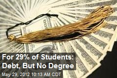 For 29% of Students: Debt, But No Degree
