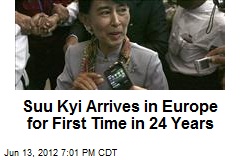 Suu Kyi Arrives in Europe for First Time in 24 Years