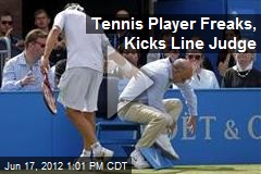 Tennis Player Freaks, Kicks Line Judge