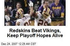 Redskins Beat Vikings, Keep Playoff Hopes Alive