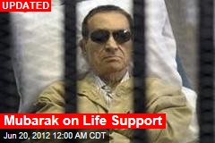Mubarak Declared &#39;Clinically Dead&#39;