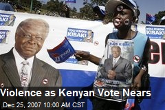 Violence as Kenyan Vote Nears