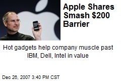 Apple Shares Smash $200 Barrier