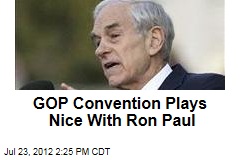 GOP Convention Plays Nice With Ron Paul