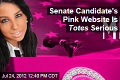 Senate Candidate&#39;s Pink Website Is Totes Serious