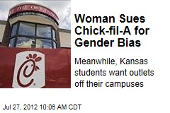Woman Sues Chick-fil-A for Gender Bias