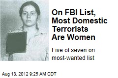 On FBI List, Most Domestic Terrorists Are Women