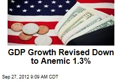 GDP Growth Revised Down to Anemic 1.3%