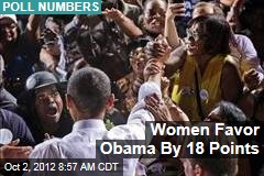 Women Favor Obama By 18 Points