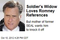 Soldier&#39;s Widow Loves Romney References