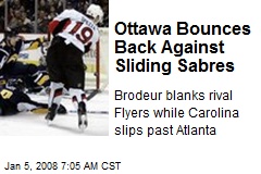 Ottawa Bounces Back Against Sliding Sabres