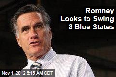 Romney Looks to Swing 3 Blue States