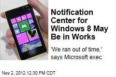 Notification Center for Windows 8 May Be in Works