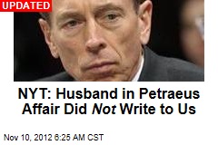 Husband in Petraeus Affair Wrote to Advice Columnist?