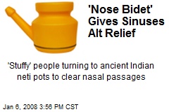 'Nose Bidet' Gives Sinuses Alt Relief