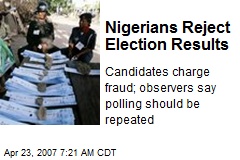 Nigerians Reject Election Results