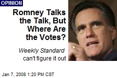 Romney Talks the Talk, But Where Are the Votes?