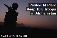 Post-2014 Plan: Keep 10K Troops in Afghanistan